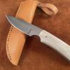 THE FOX - Great small hunting knife. CPM154 stainless steel,1/8" thick, 3" blade length, 7 1/2" OAL, handle material is red South American stag, mozaic pins. $300